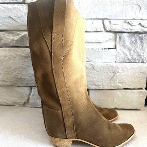SUEDE COWBOY / RIDING BOOTS- Made In Italy ~ Size 7 US / 37 EU~ ESPRIT